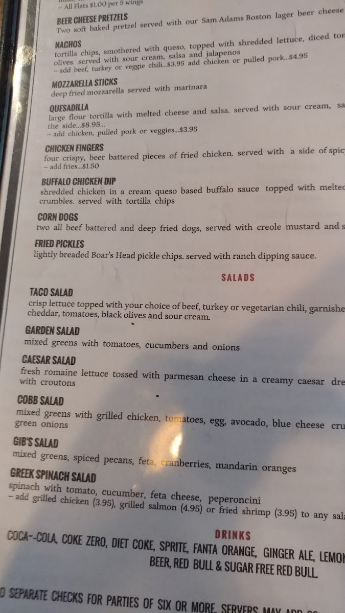 Gibney's Pub Menu - Image 5