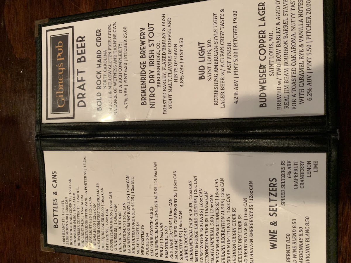 Gibney's Pub Menu - Image 6